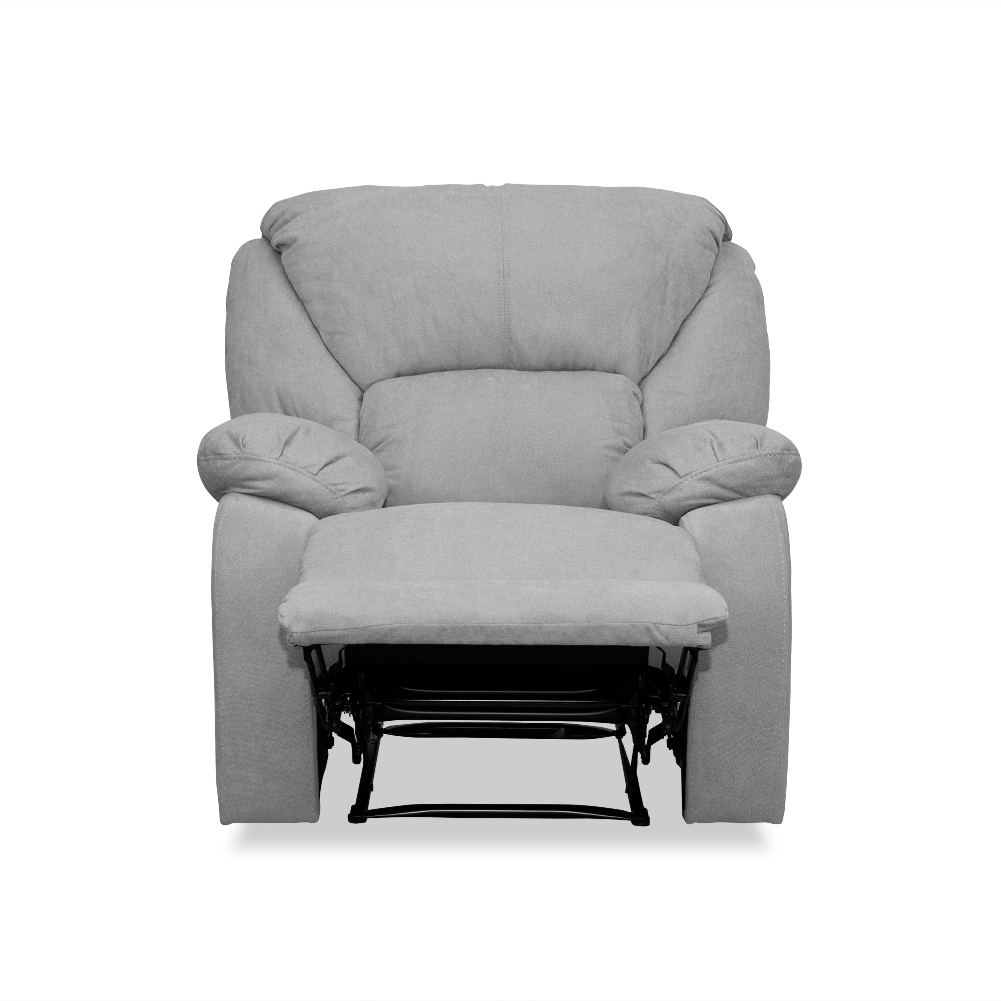Silla reclinable ohio estatica microfibra plata