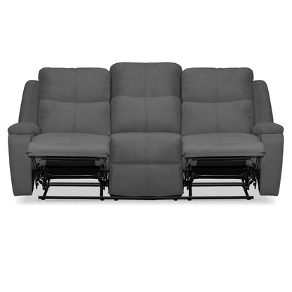 SOFA REC MARSELLA 3 PTOS ESTATICO MICROFIBRA GRIS PLOMO