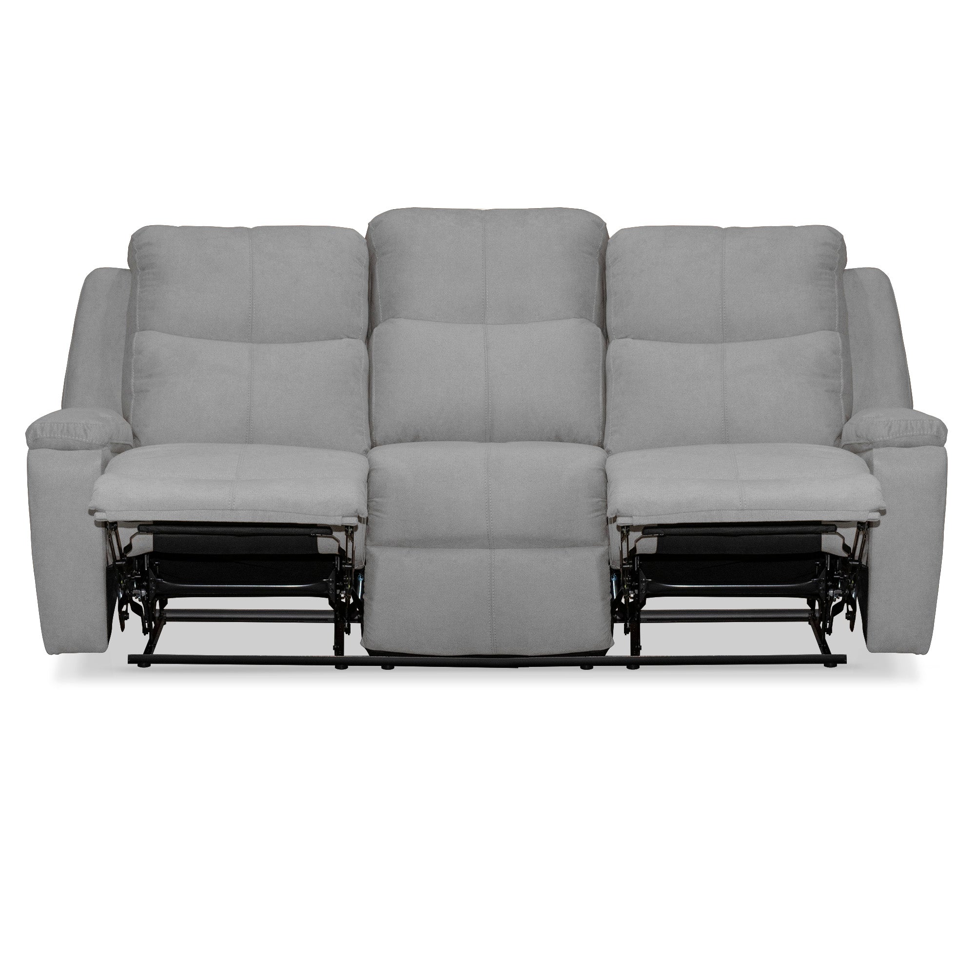 Sofa rec marsella 3 ptos estatico microfibra plata