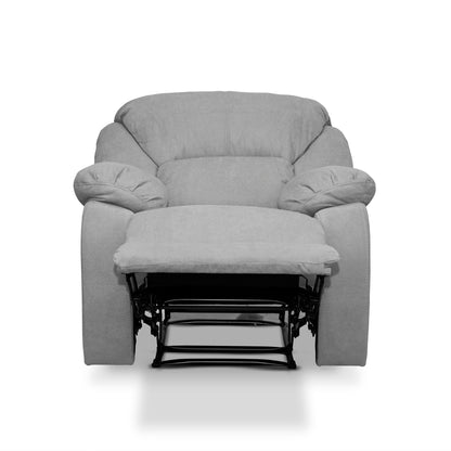 SILLA RECLINABLE OHIO ESTATICA MICROFIBRA PLATA