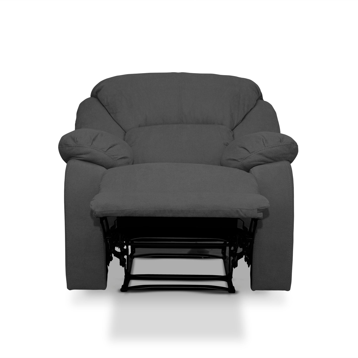 SILLA RECLINABLE OHIO ESTATICA MICROFIBRA GRIS PLOMO