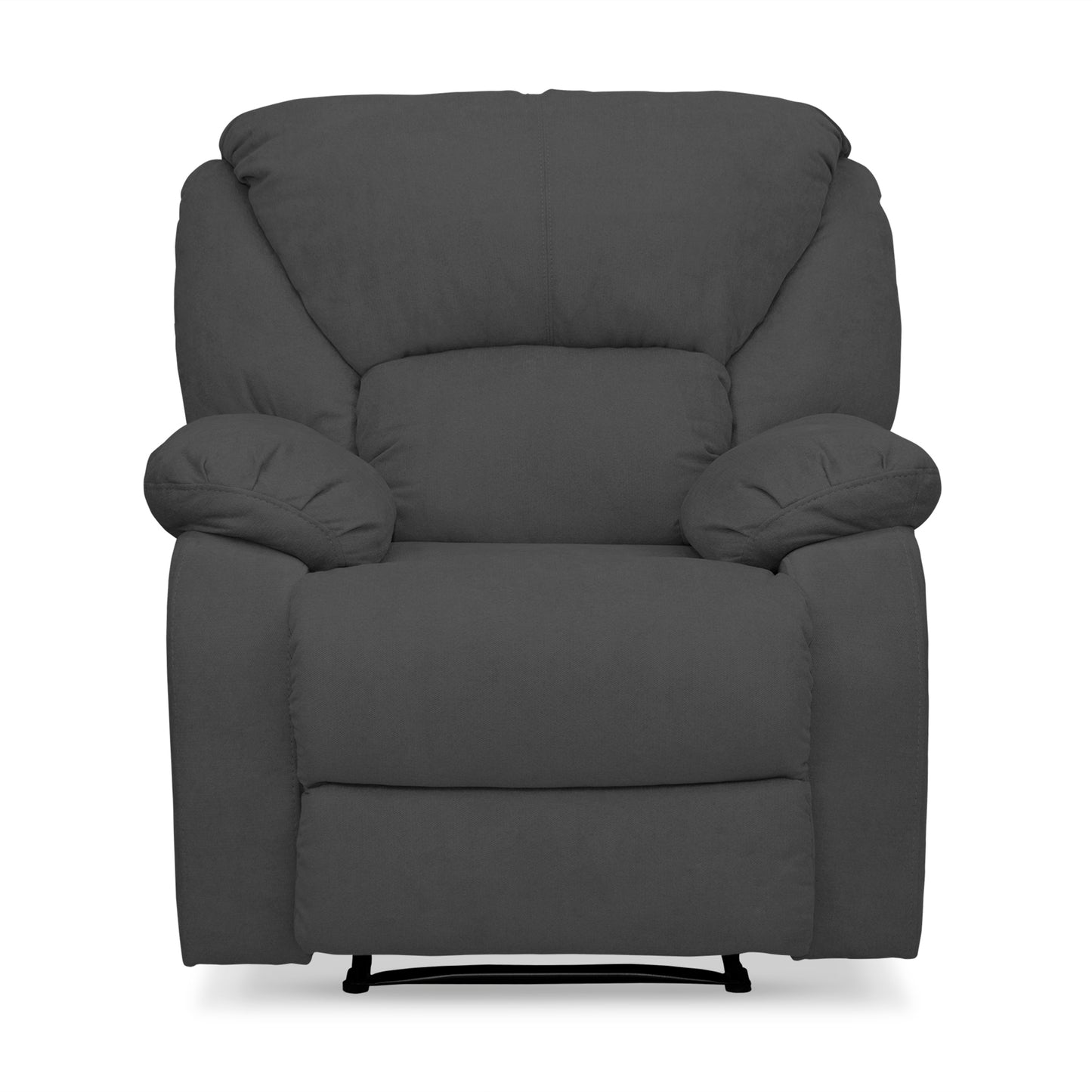 SILLA RECLINABLE OHIO ESTATICA MICROFIBRA GRIS PLOMO