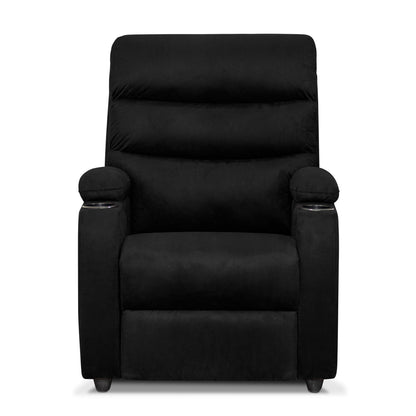 SILLA RECLINABLE TREVI  1 PUESTO  MICROFIBRA NEGRO