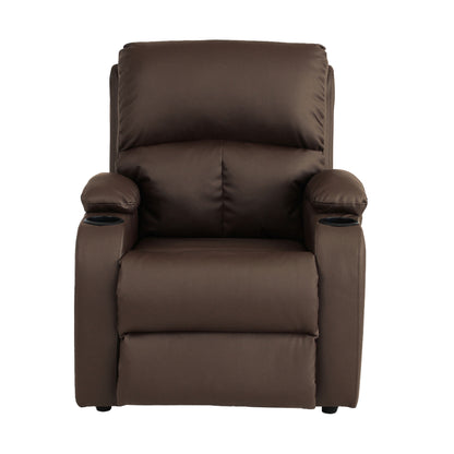 SILLA RECLINABLE AMBER  ESTATICA SINTETICO CHOCOLATE