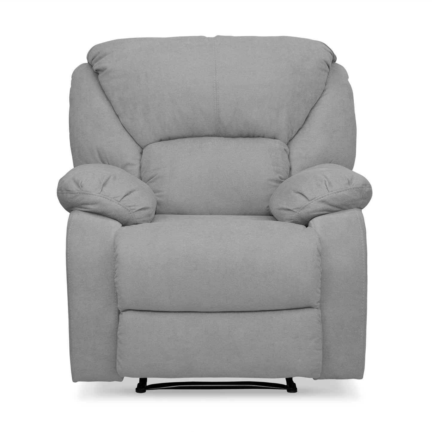 SILLA RECLINABLE OHIO ESTATICA MICROFIBRA PLATA