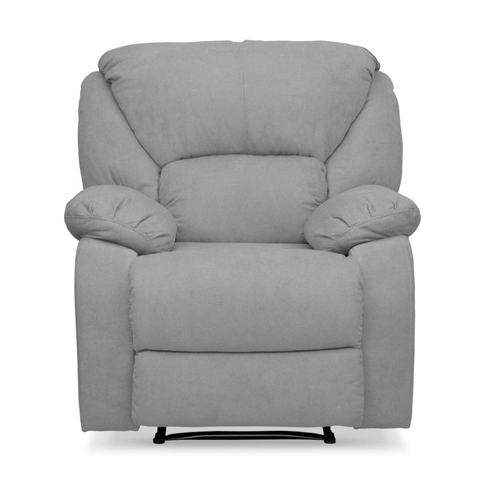 Silla reclinable ohio estatica microfibra plata