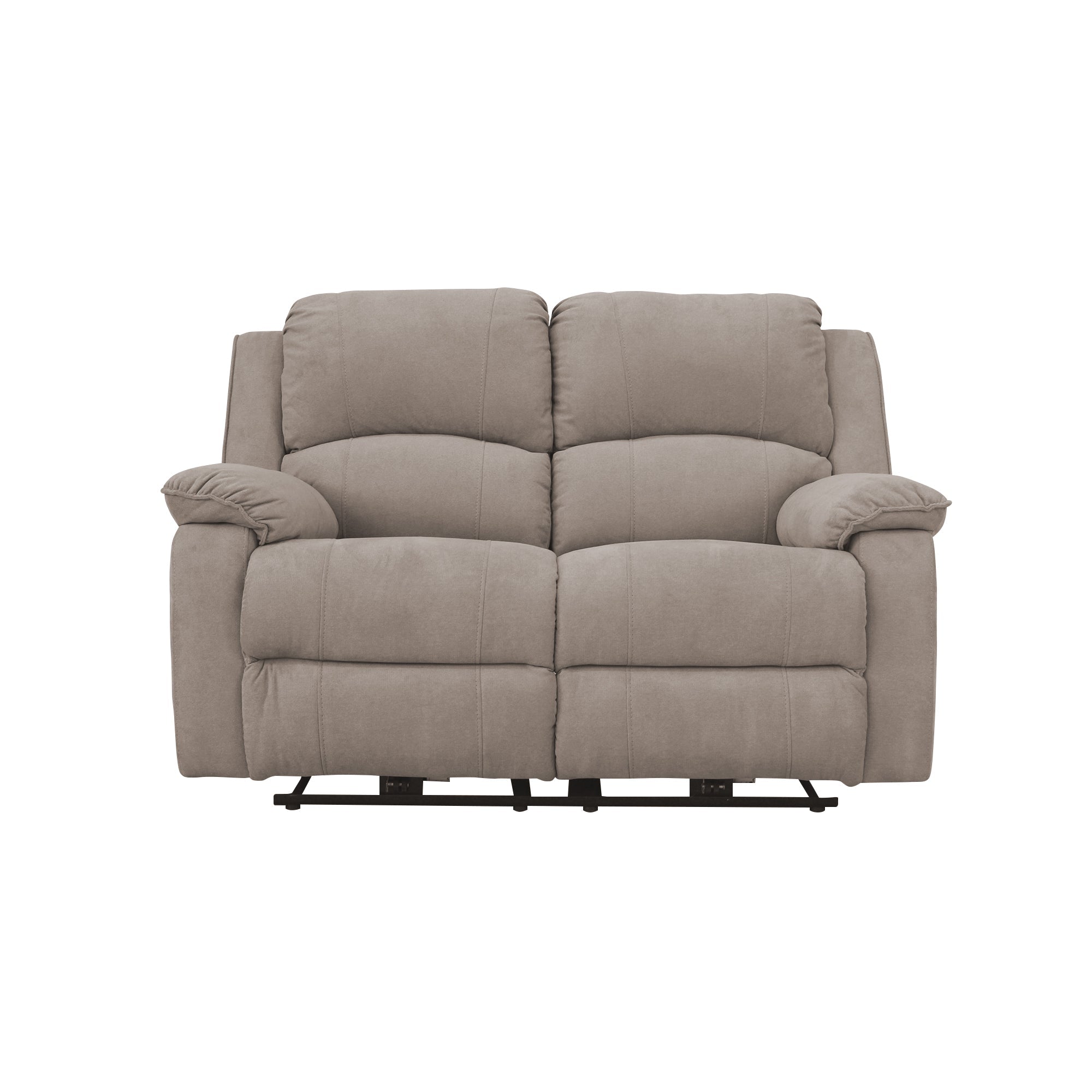 Sofá reclinable Brooklyn de 2 puestos con USB en microfibra camel