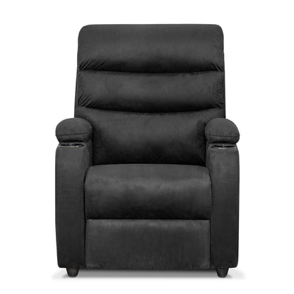 SILLA RECLINABLE TREVI  1 PUESTO  MICROFIBRA GRIS PLOMO