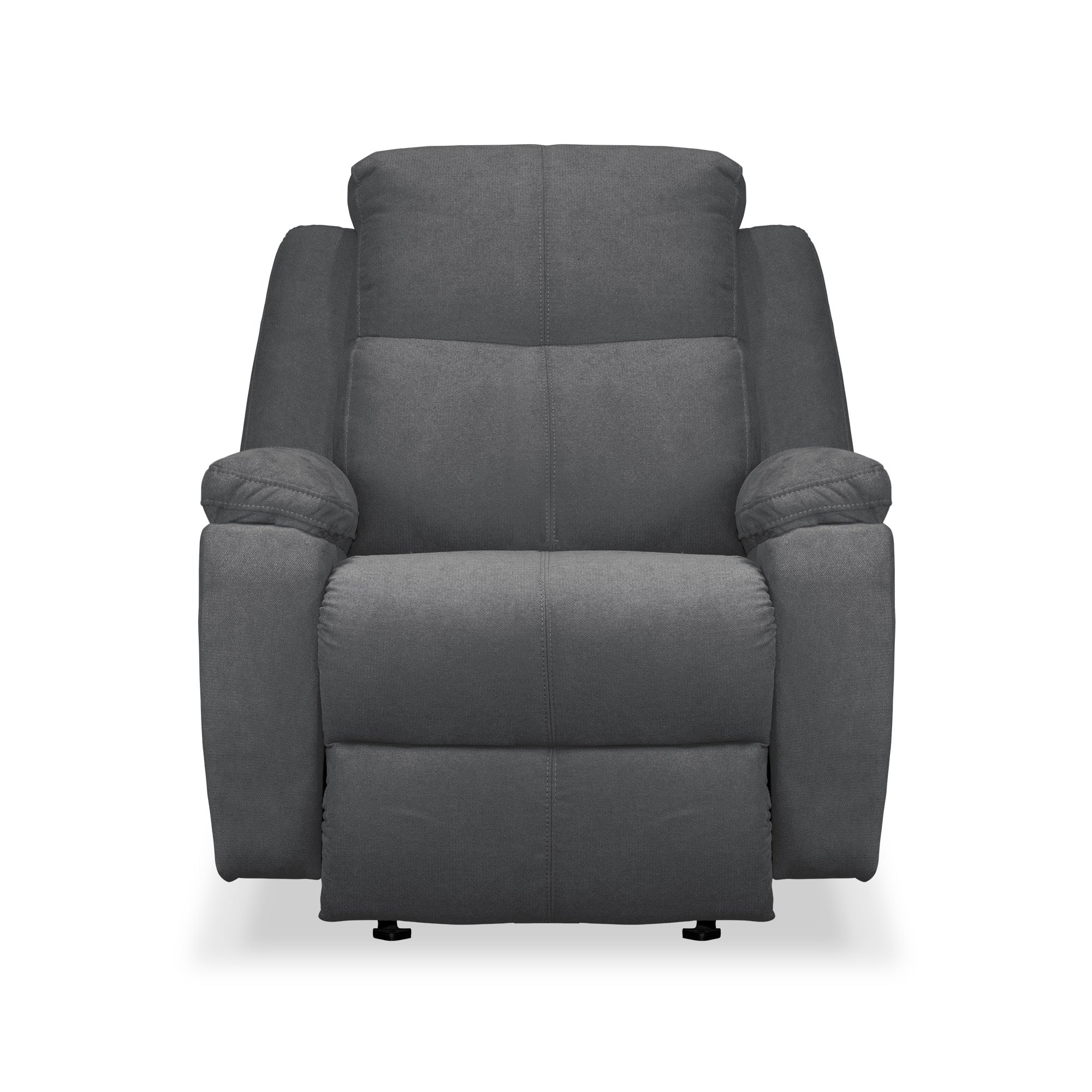 Silla reclinable estática marsella mecedora microfibra gris plomo