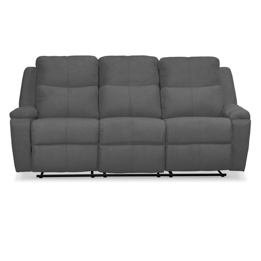 SOFA REC MARSELLA 3 PTOS ESTATICO MICROFIBRA GRIS PLOMO