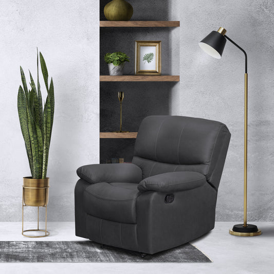 SILLA RECLINABLE GALL 1  PUESTO  ESTATICA TIPO SINTETICO GRIS PLOMO
