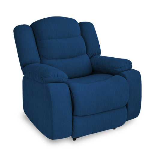 SILLA RECLINABLE GRAND ESTATICA 1 PUESTO MICROFIBRA  AZUL