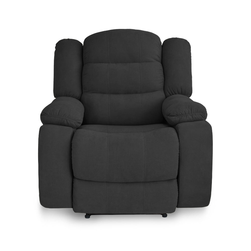 Silla reclinable grand estatica 1 puesto microfibra gris plomo