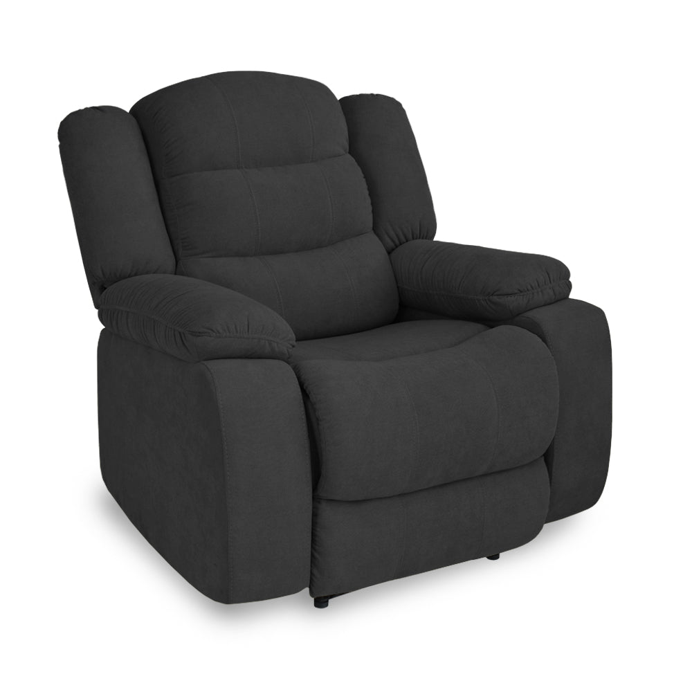 SILLA RECLINABLE GRAND ESTATICA 1 PUESTO MICROFIBRA  GRIS PLOMO