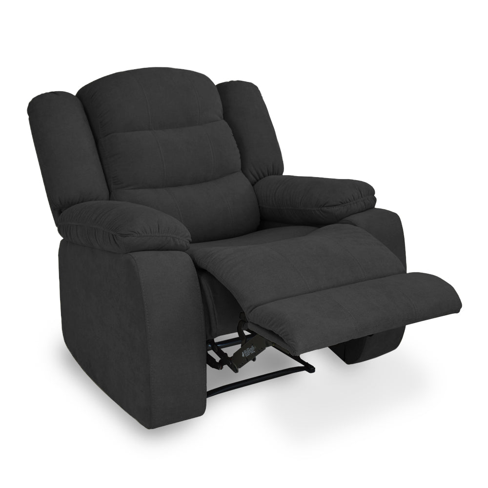 SILLA RECLINABLE GRAND ESTATICA 1 PUESTO MICROFIBRA  GRIS PLOMO