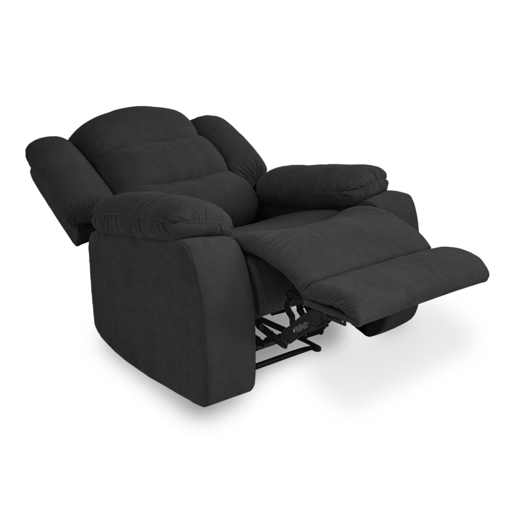 SILLA RECLINABLE GRAND ESTATICA 1 PUESTO MICROFIBRA  GRIS PLOMO