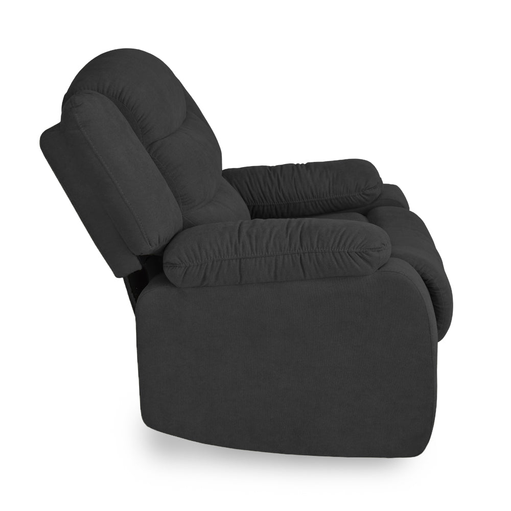 SILLA RECLINABLE GRAND ESTATICA 1 PUESTO MICROFIBRA  GRIS PLOMO