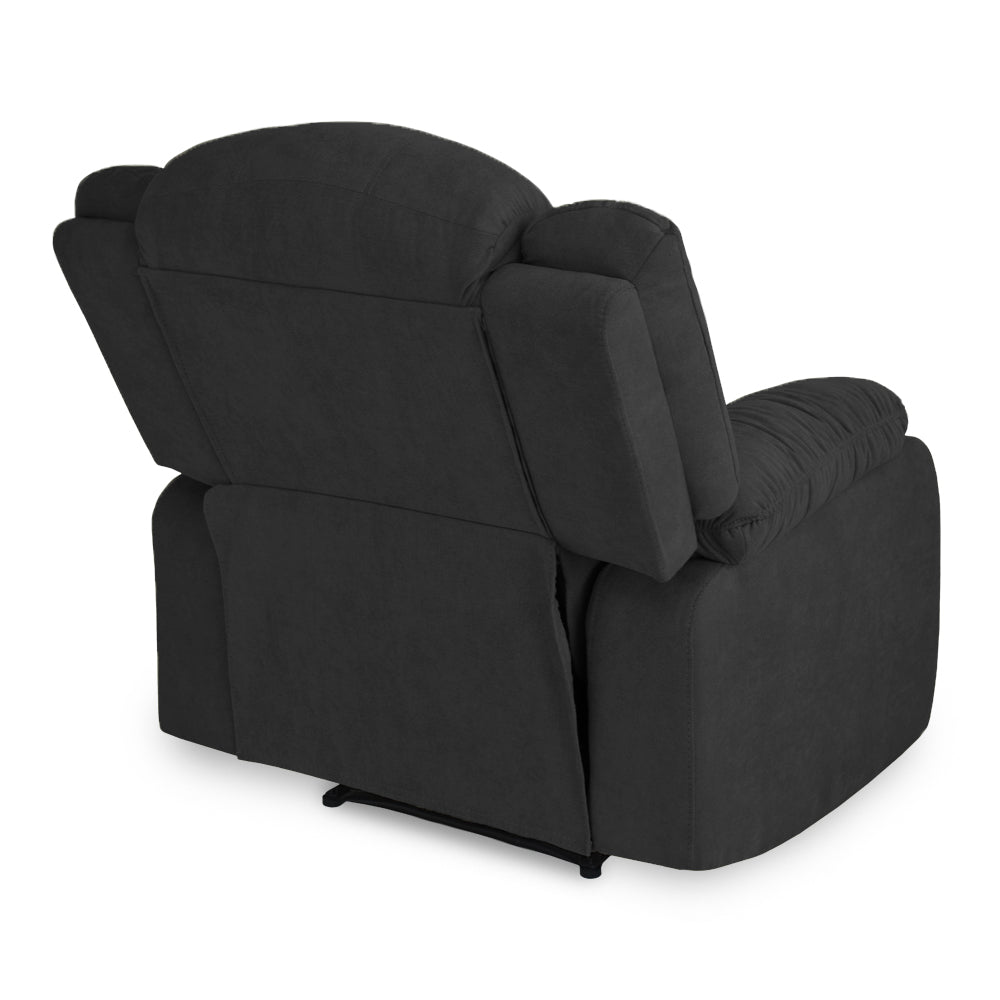 SILLA RECLINABLE GRAND ESTATICA 1 PUESTO MICROFIBRA  GRIS PLOMO