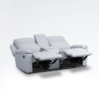SOFÁ RECLINABLE CON CONSOLA MARSELLA 2 PUESTOS