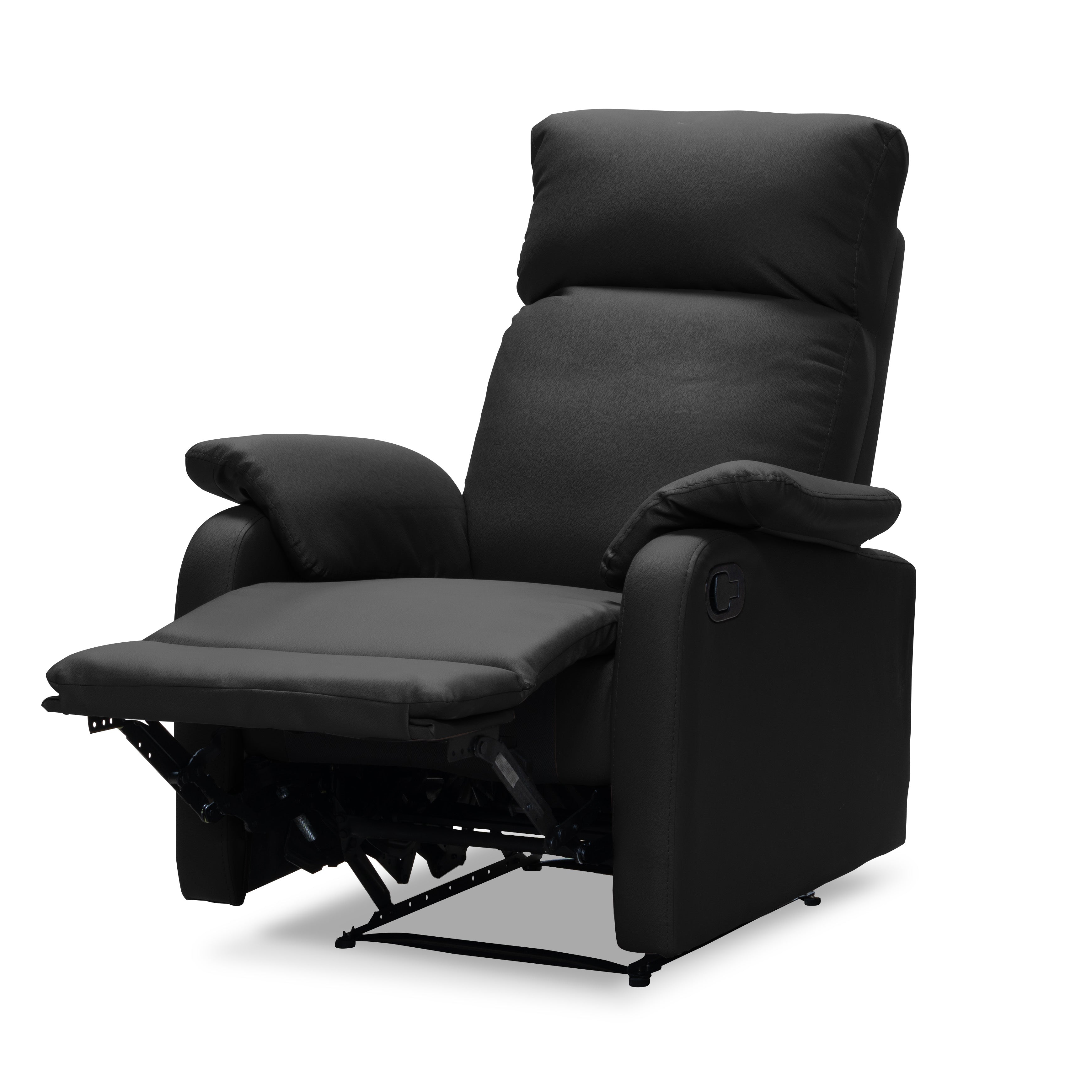 Silla reclinable velvet 1 puesto sintetica negro