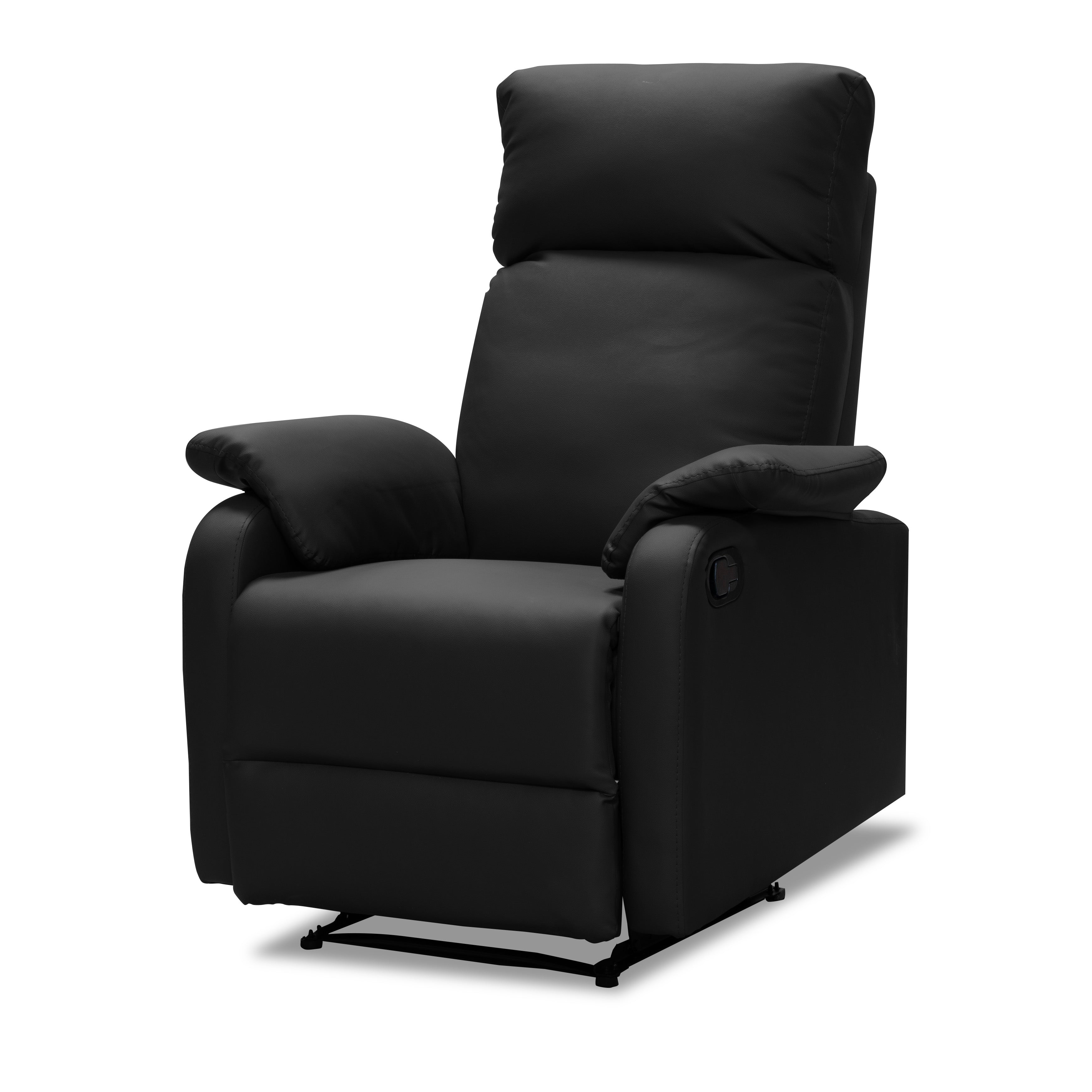 Silla reclinable velvet 1 puesto sintetica negro