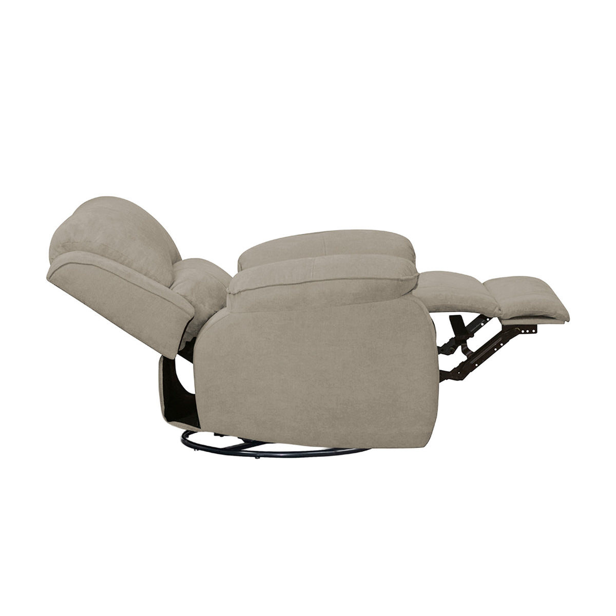 Silla reclinable mecedora giratoria Tokio microfibra camel