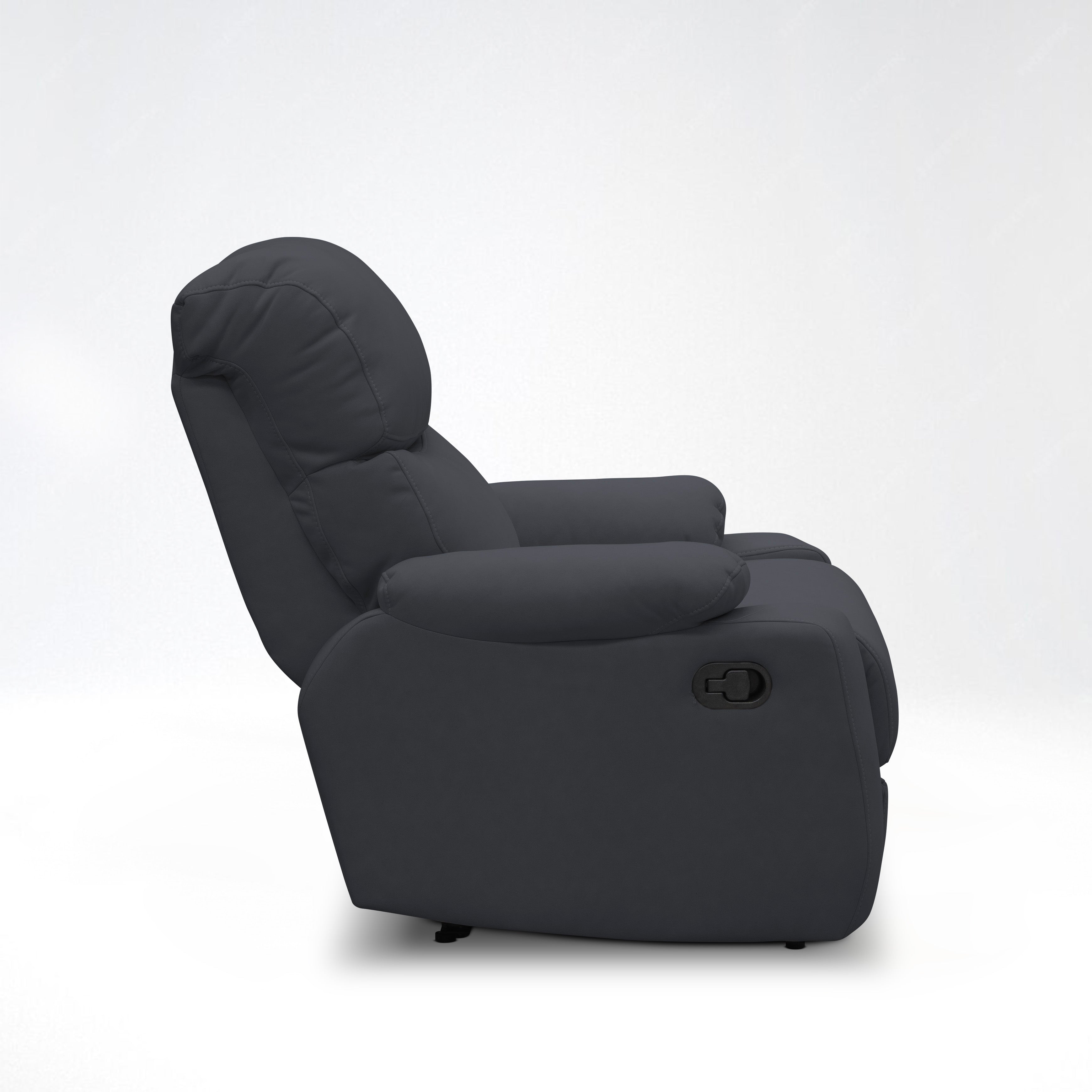 Silla reclinable velara 1 puesto microfibra gris plomo