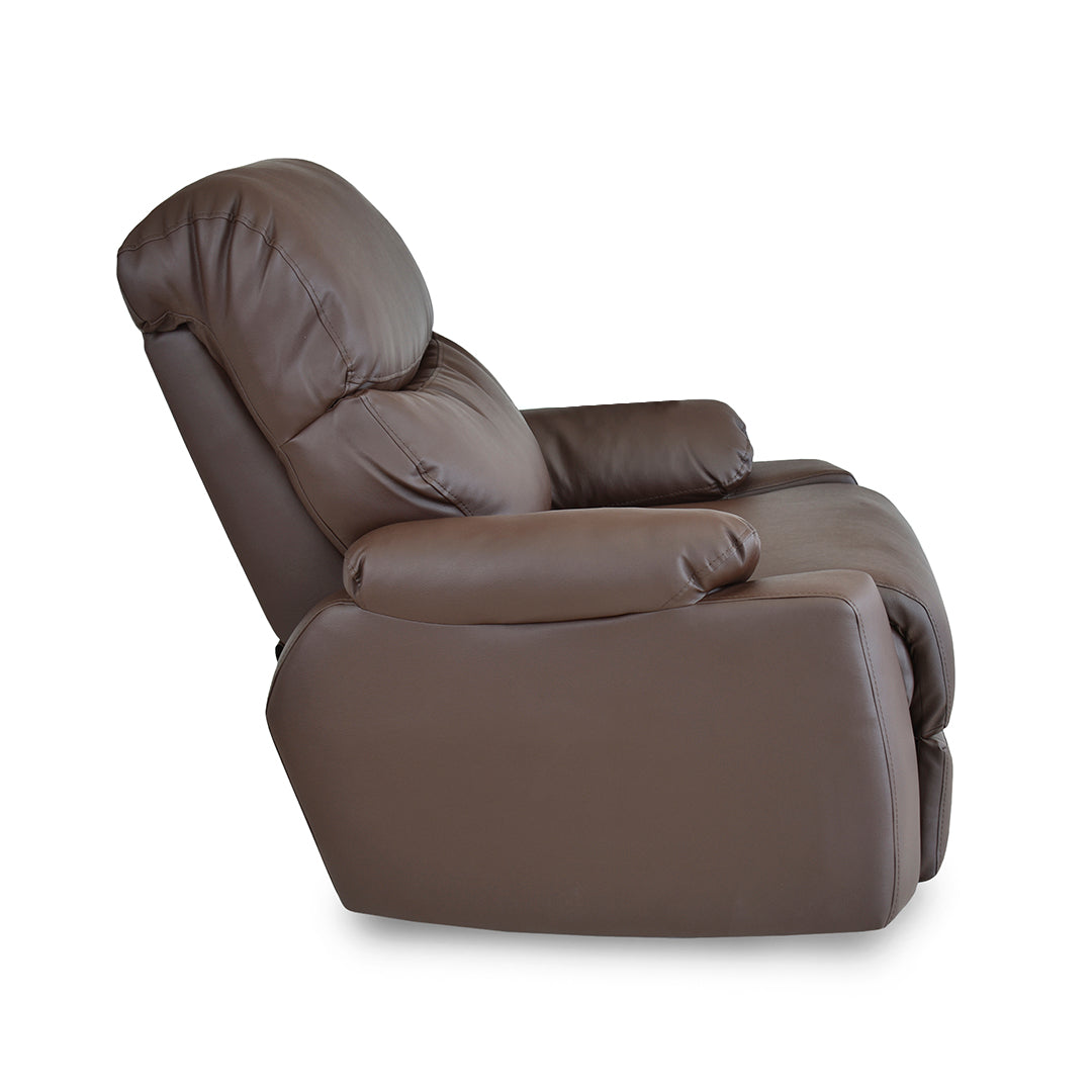 SILLA RECLINABLE VELARA  1 PUESTO SINTETICO CHOCOLATE