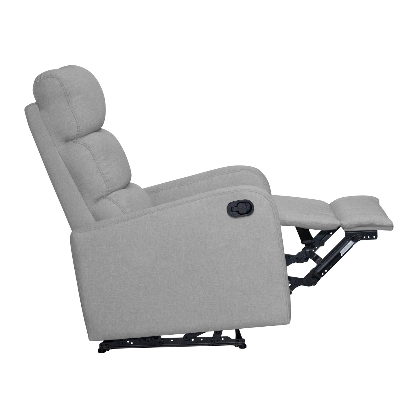 SILLA RECLINABLE ESTÁTICA PEKIN 1 PUESTO  MICROFIBRA  GRIS CLARO