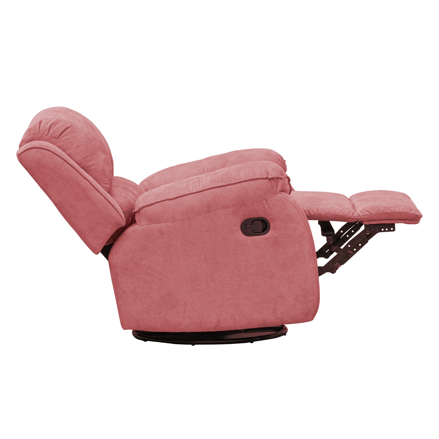 SILLA RECLINABLE MECEDORA GIRATORIA TOKIO MICROFIBRA. ROSA