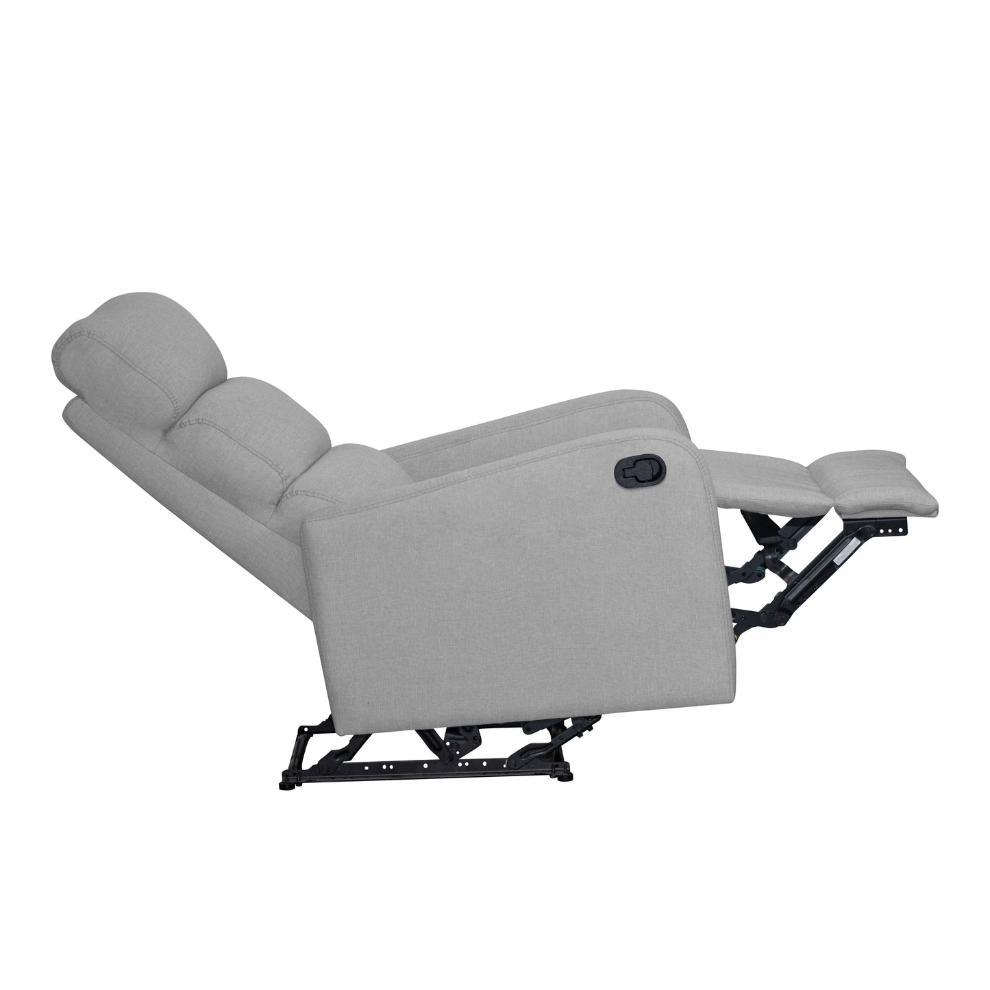 SILLA RECLINABLE ESTÁTICA PEKIN 1 PUESTO  MICROFIBRA  GRIS CLARO