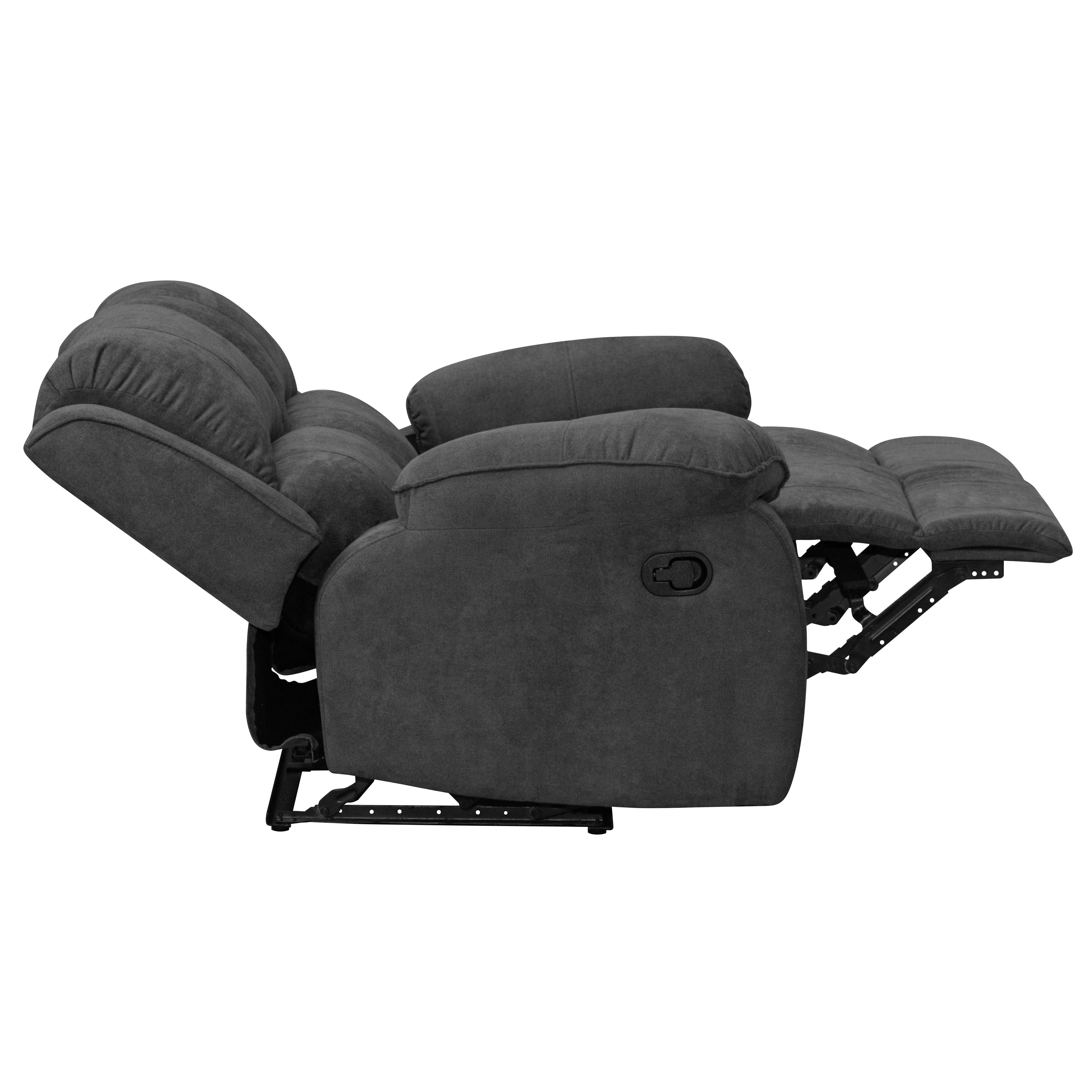 Sofa reclinable tokio 2p microfibra gris plomo