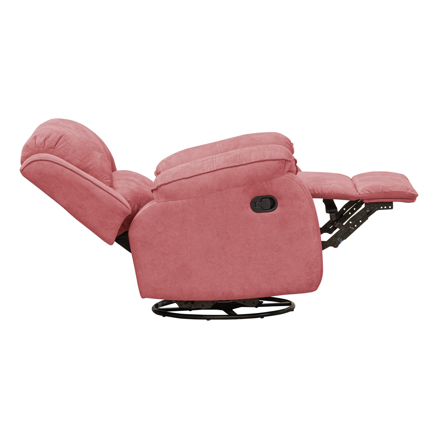 SILLA RECLINABLE MECEDORA GIRATORIA TOKIO MICROFIBRA. ROSA
