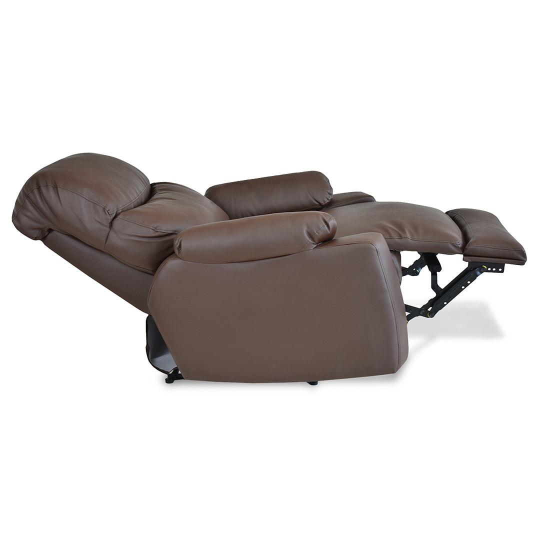 SILLA RECLINABLE VELARA  1 PUESTO SINTETICO CHOCOLATE