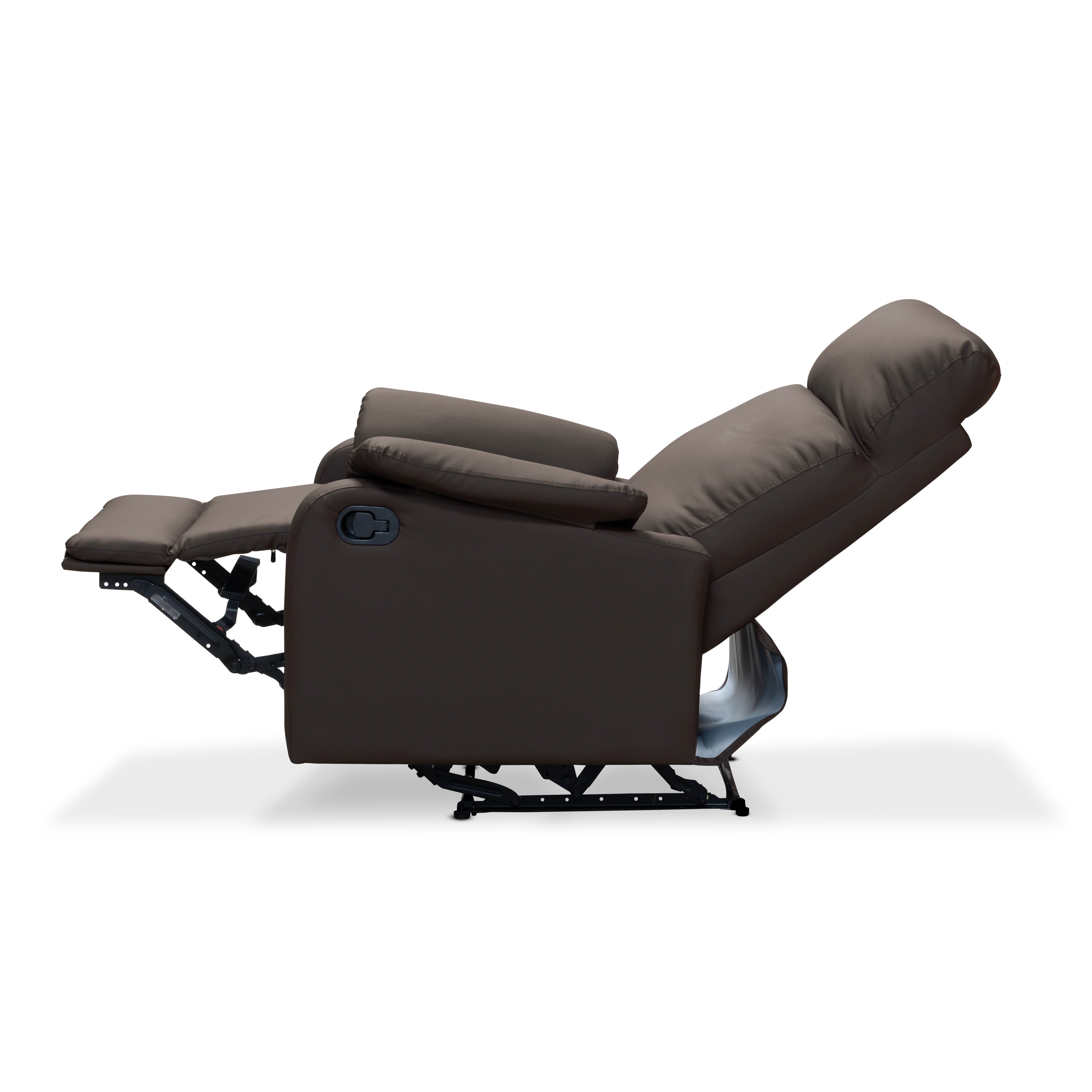 Silla reclinable velvet 1 puesto sintetica chocolate