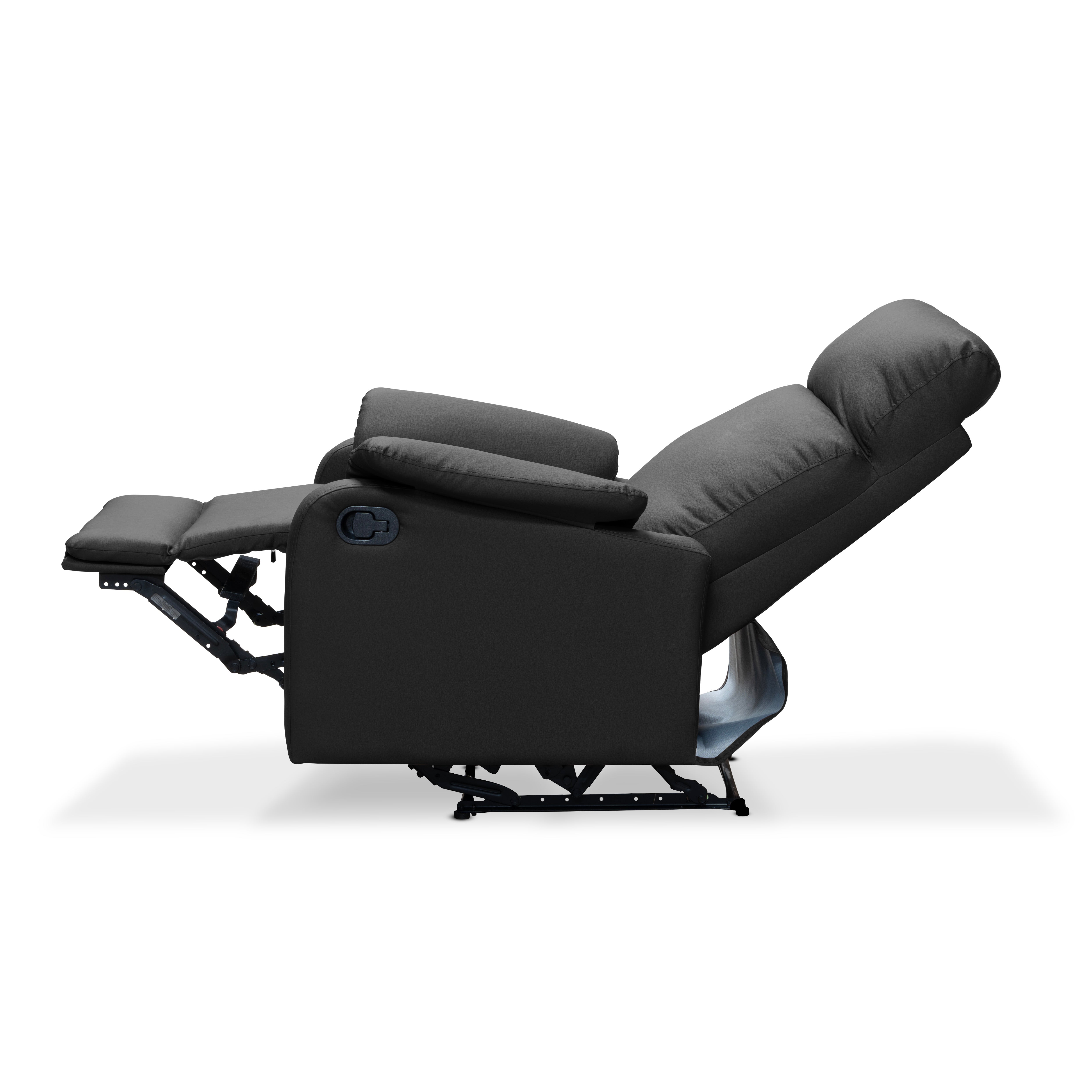 Silla reclinable velvet 1 puesto sintetica negro