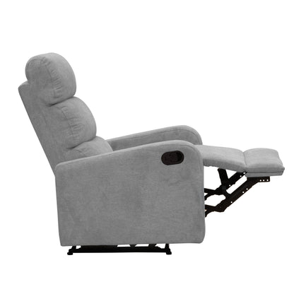 SILLA RECLINABLE ESTÁTICA PEKIN  1 PUESTO  MICROFIBRA PLATA