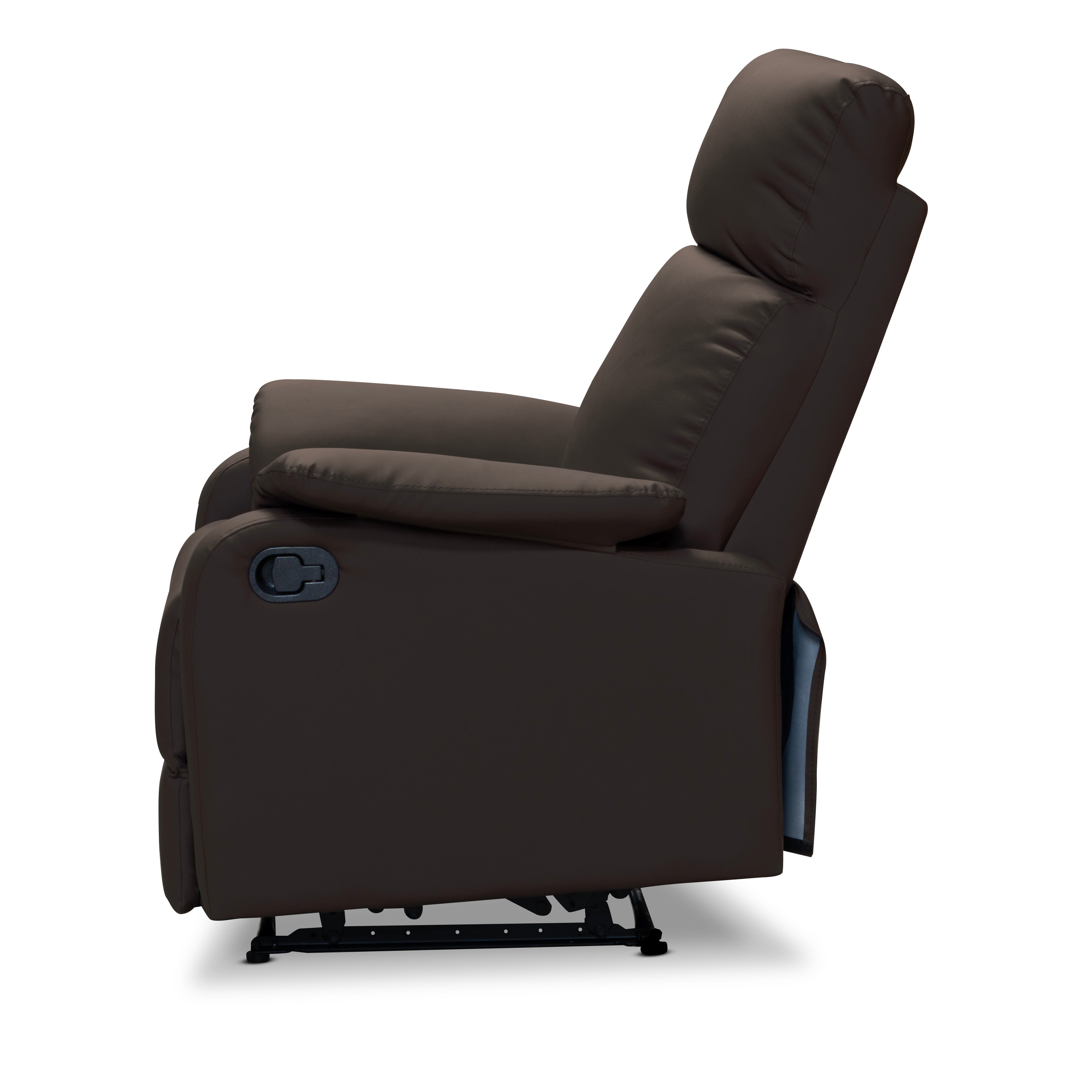 Silla reclinable velvet 1 puesto sintetica chocolate