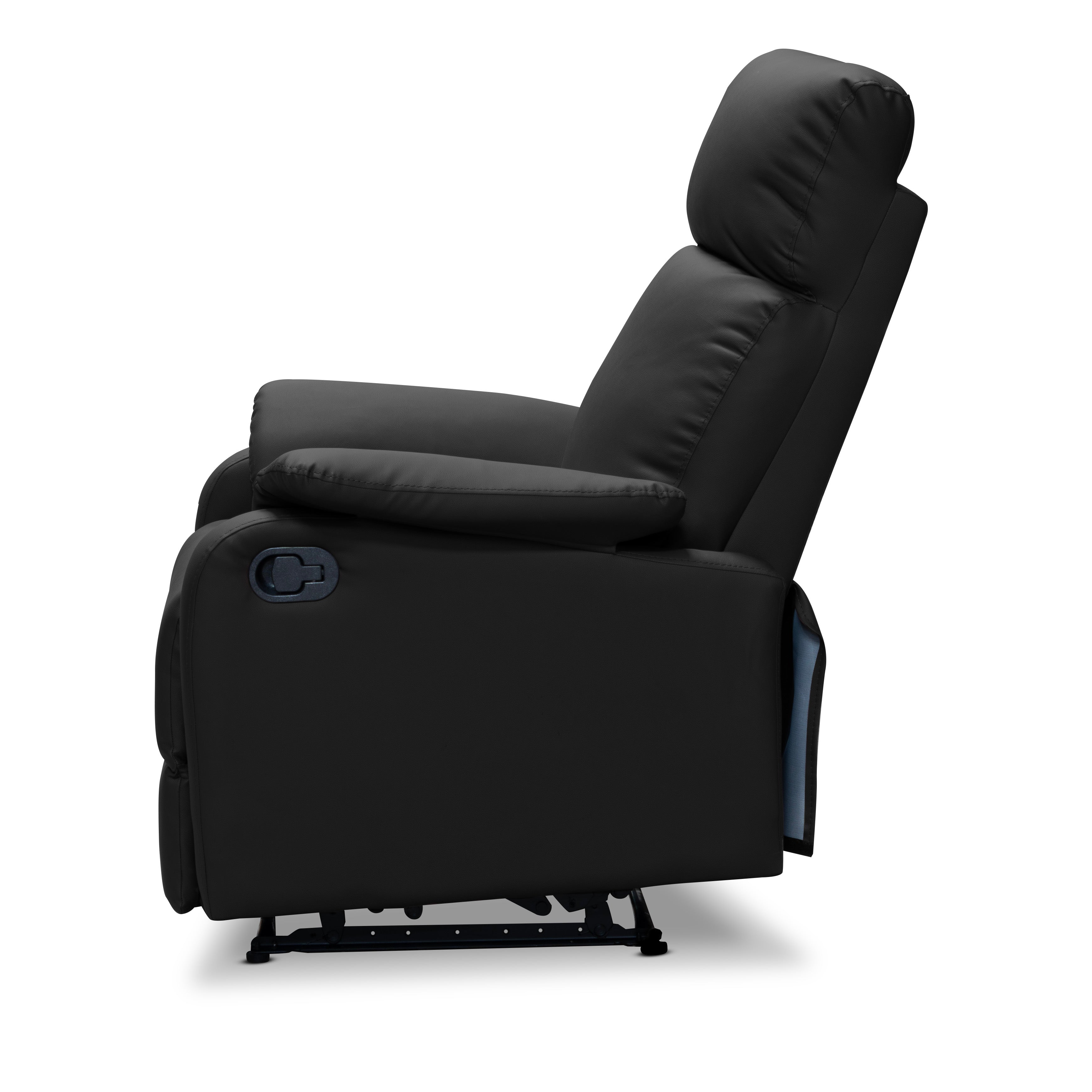 Silla reclinable velvet 1 puesto sintetica negro