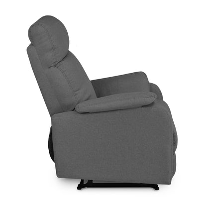 SILLA RECLINABLE VELVET MICROFIBRA GRIS