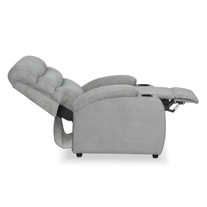 SILLA RECLINABLE TREVI  1 PUESTO  MICROFIBRA PLATA