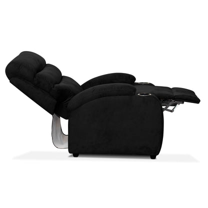 SILLA RECLINABLE TREVI  1 PUESTO  MICROFIBRA NEGRO