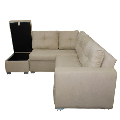 SALA  RINCONERO PRIME + PUFF MICROFIBRA CAMEL