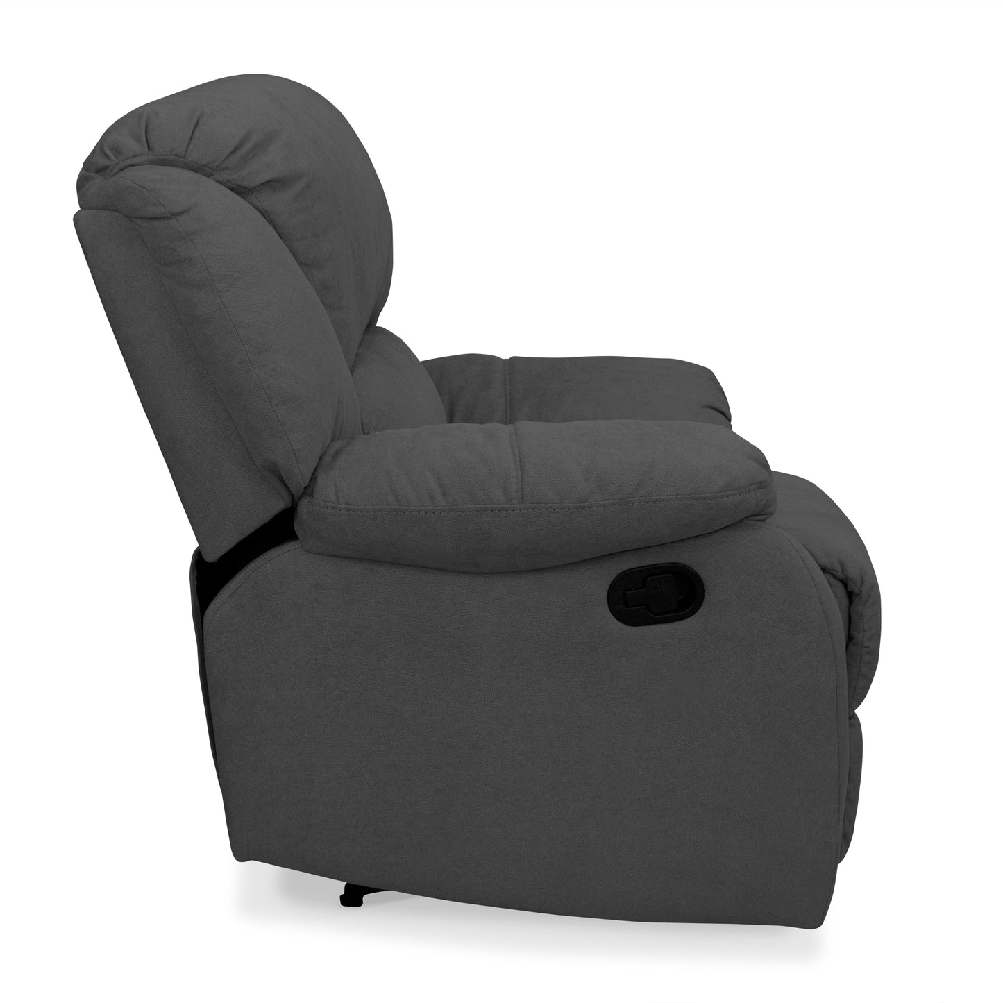 SILLA RECLINABLE OHIO ESTATICA MICROFIBRA GRIS PLOMO