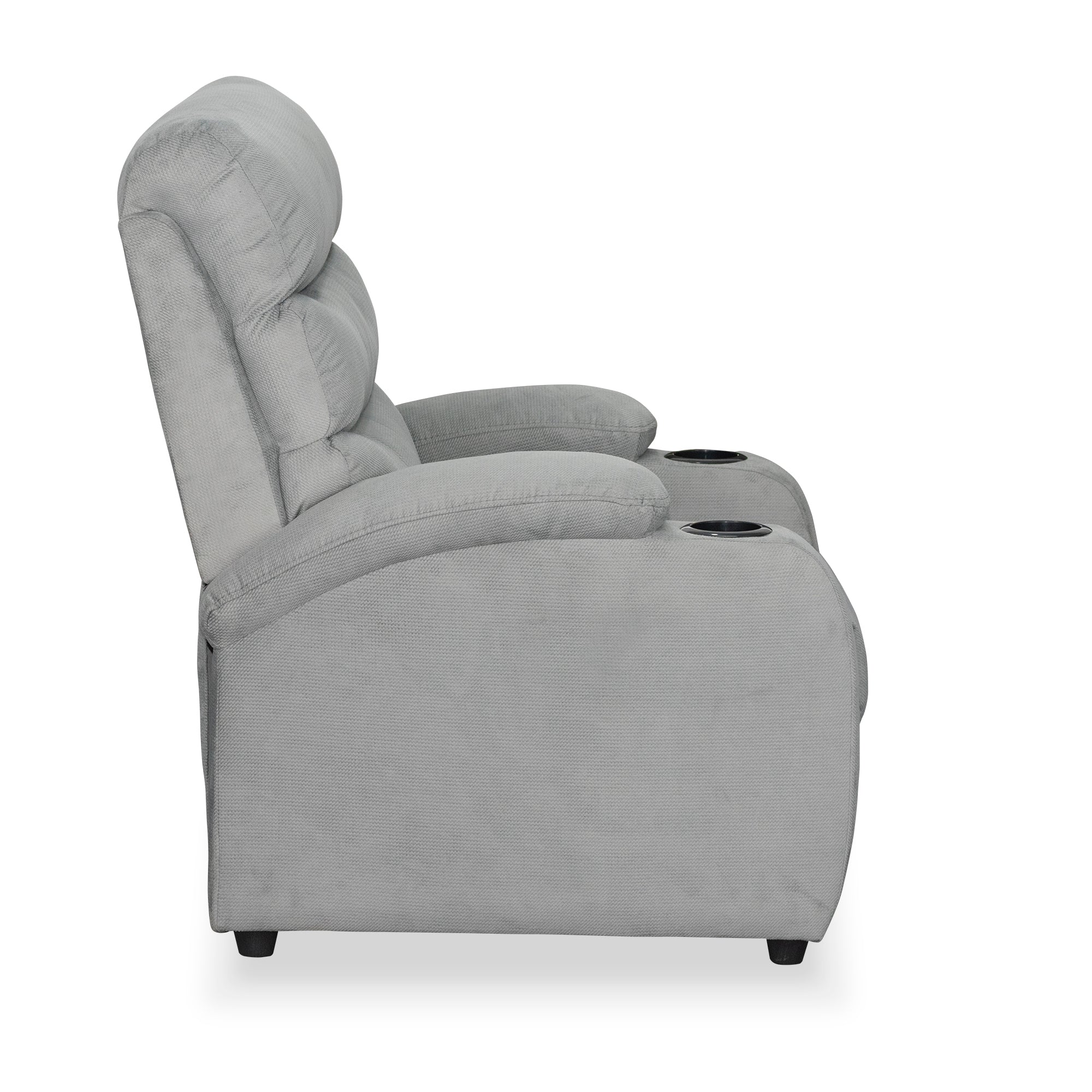 Silla reclinable trevi 1 puesto microfibra plata