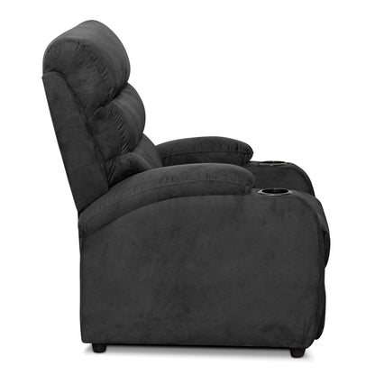 SILLA RECLINABLE TREVI  1 PUESTO  MICROFIBRA GRIS PLOMO