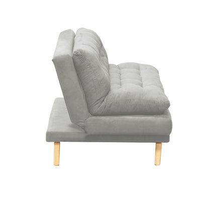 SOFA CAMA NANTES MICROFIBRA  PLATA