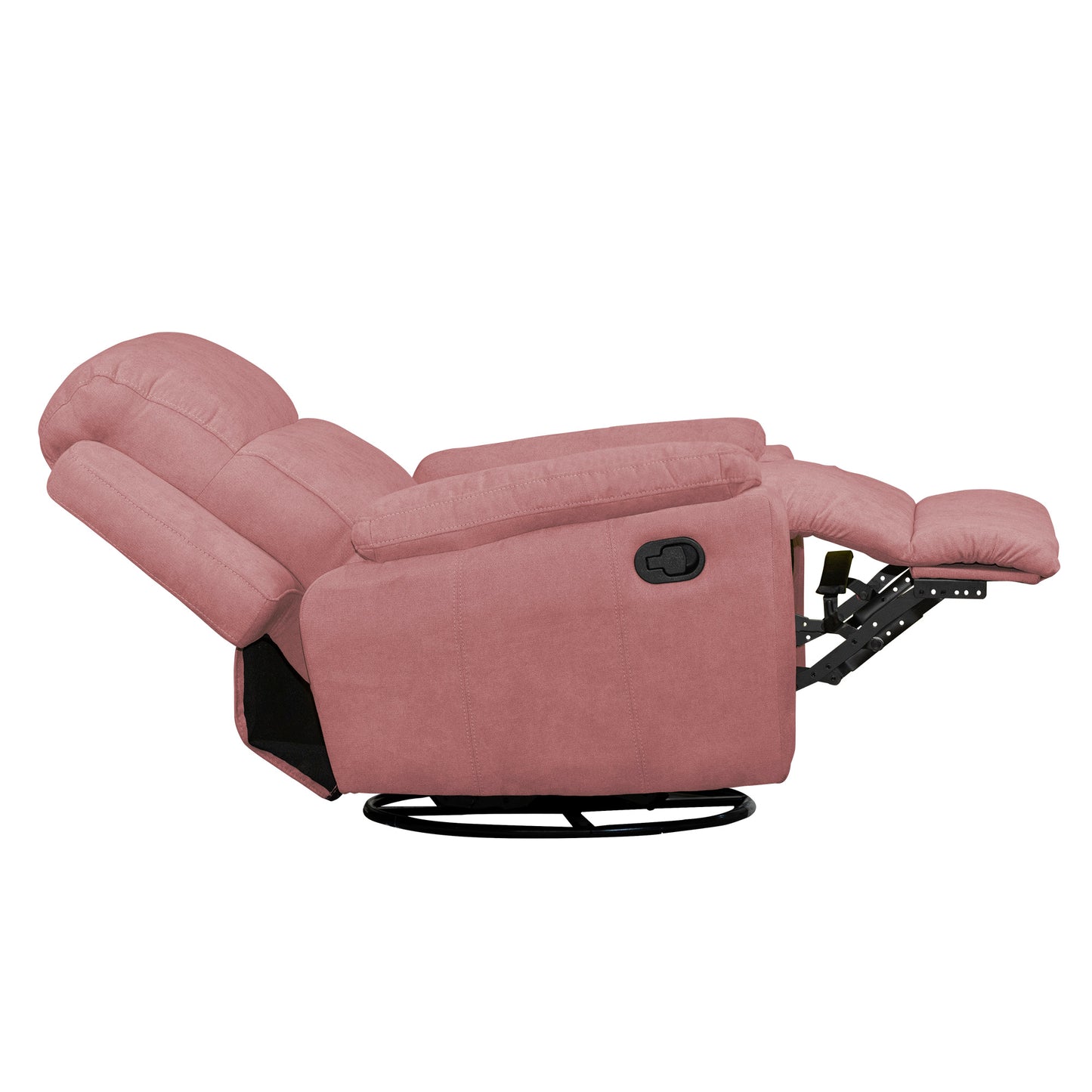 SILLA RECLINABLE MARSELLA 1P GIRATORIA/MECEDORA MICROFIBRA ROSA