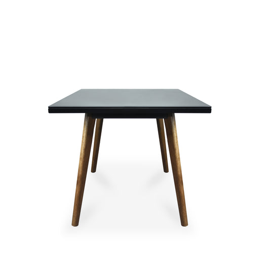 MESA COMEDOR 4 PUESTOS REGINA NEGRO NATURAL OSCURO