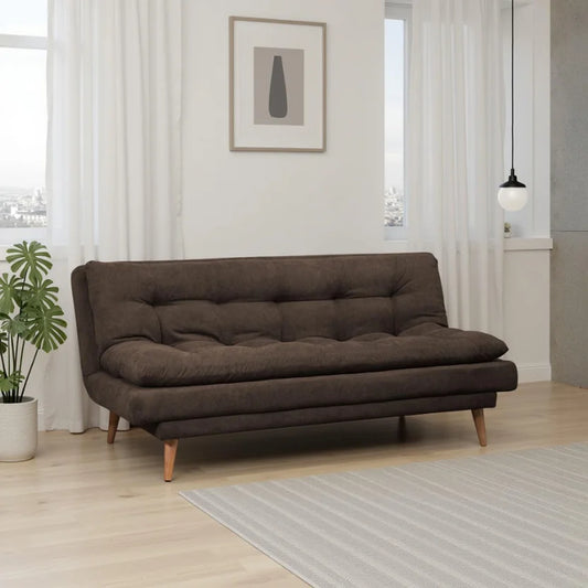 SOFA CAMA NANTES MICROFIBRA  CHOCOLATE